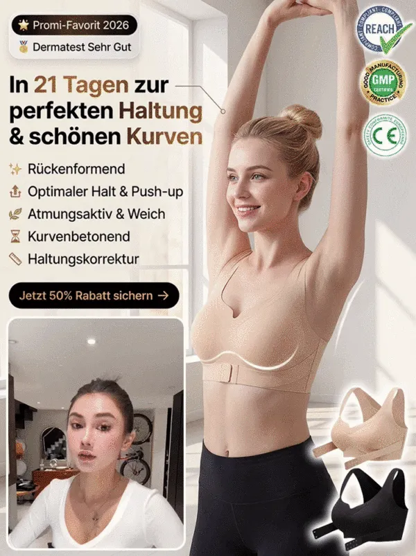 Posture-Correcting Seamless Bra