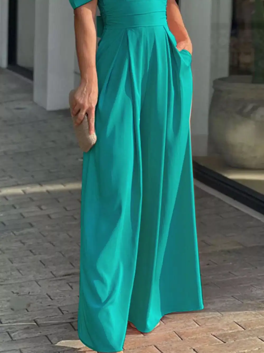 Wide Leg Puff Jumpsuit