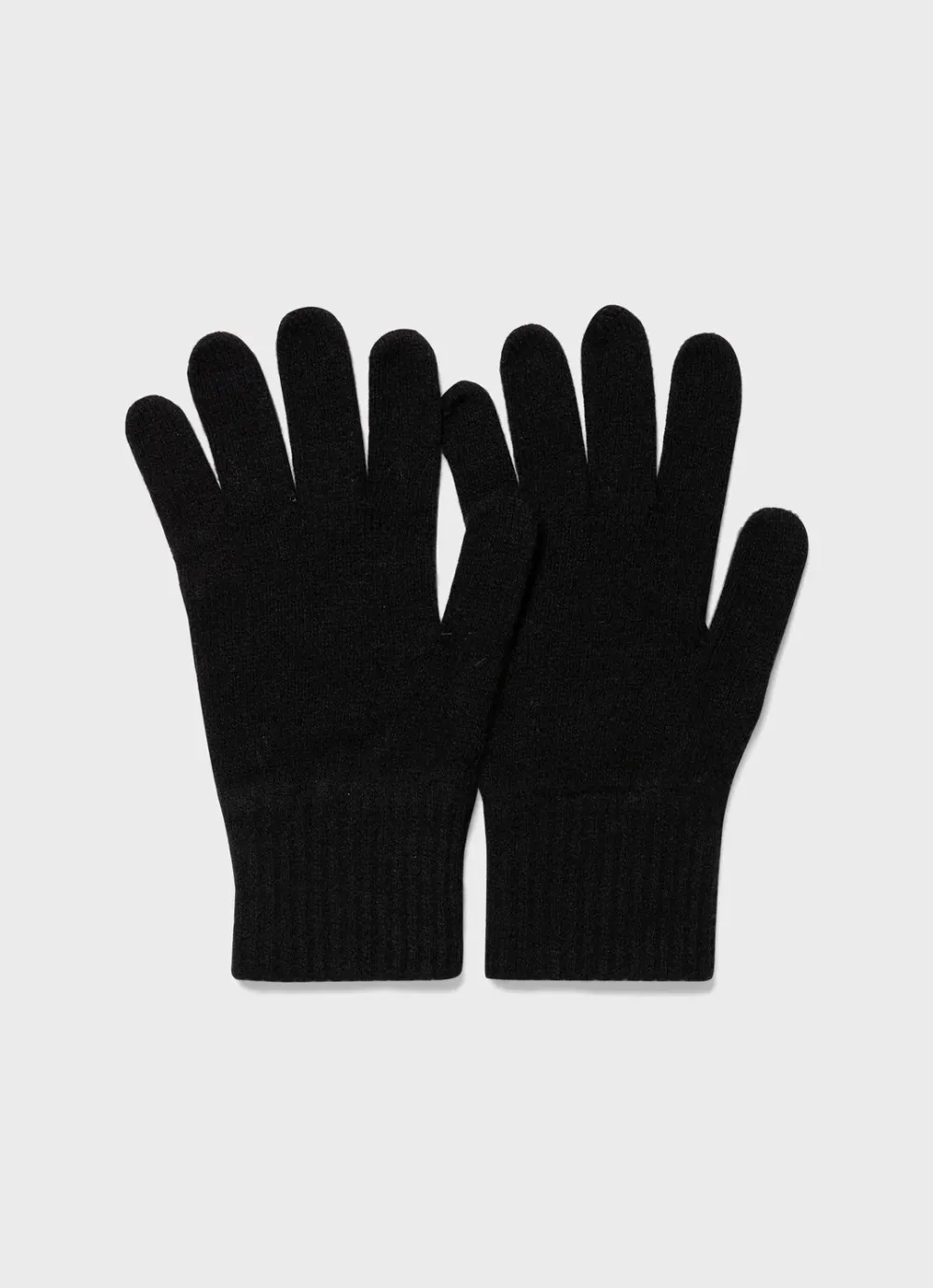 Cashmere Knitted Glove-Black