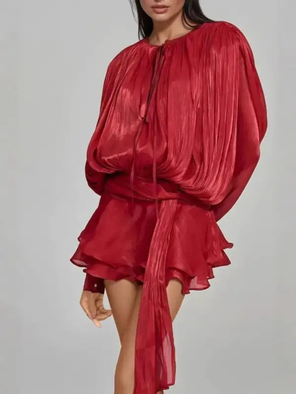 Tie Front Ruched Coordinated Set