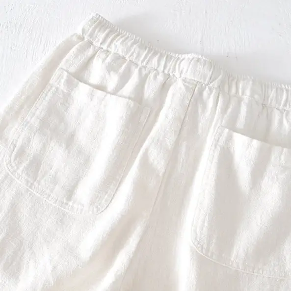 Men's Linen Blend Drawstring Shorts