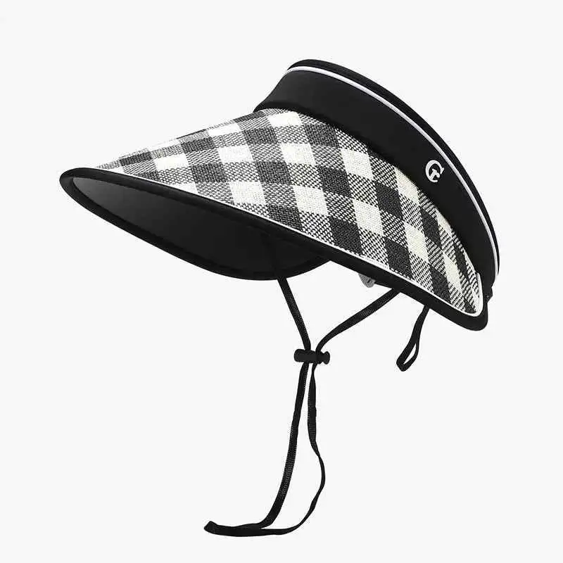 Plaid Natural Grass Hat