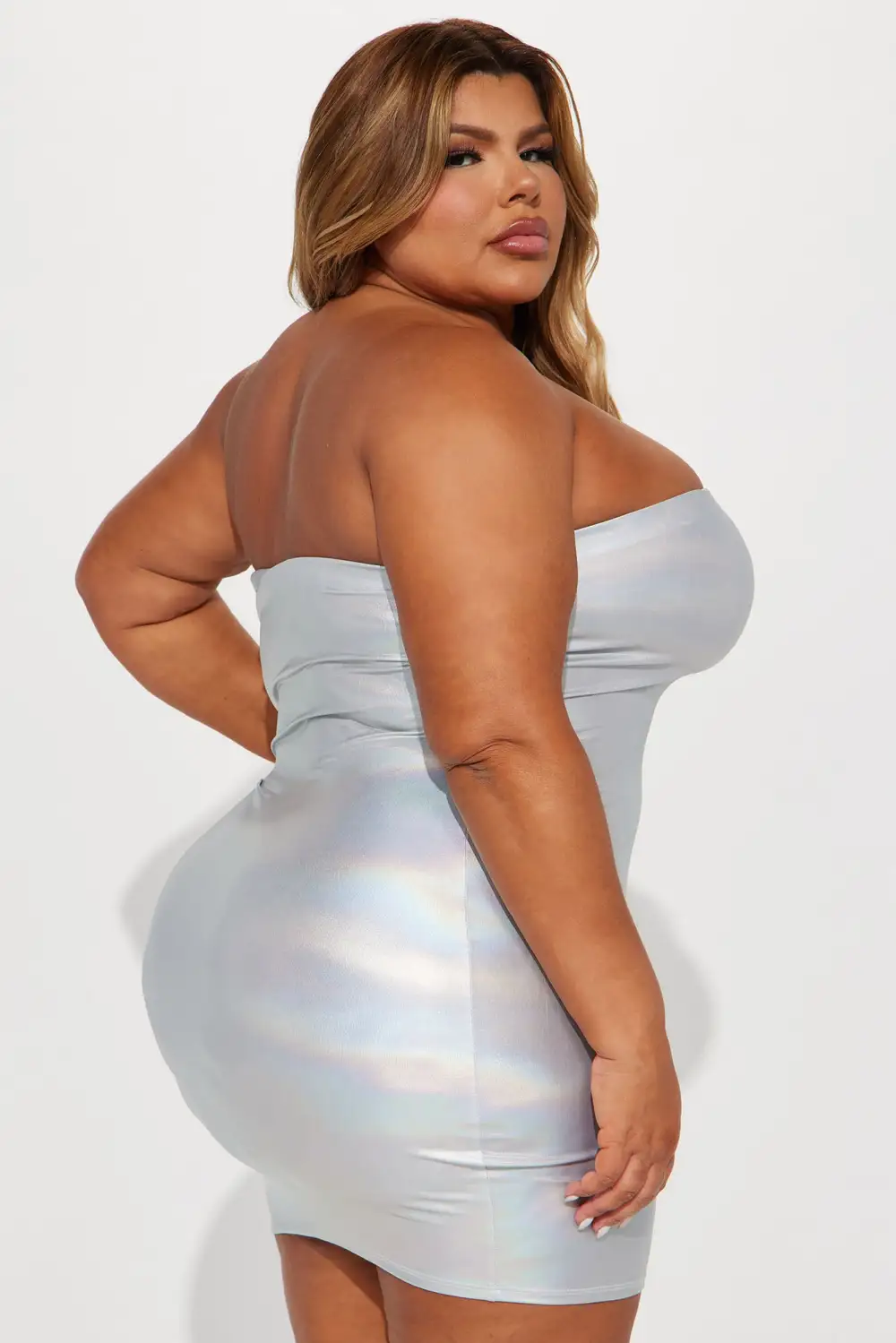 Night Of Fun Metallic Mini Dress - Silver
