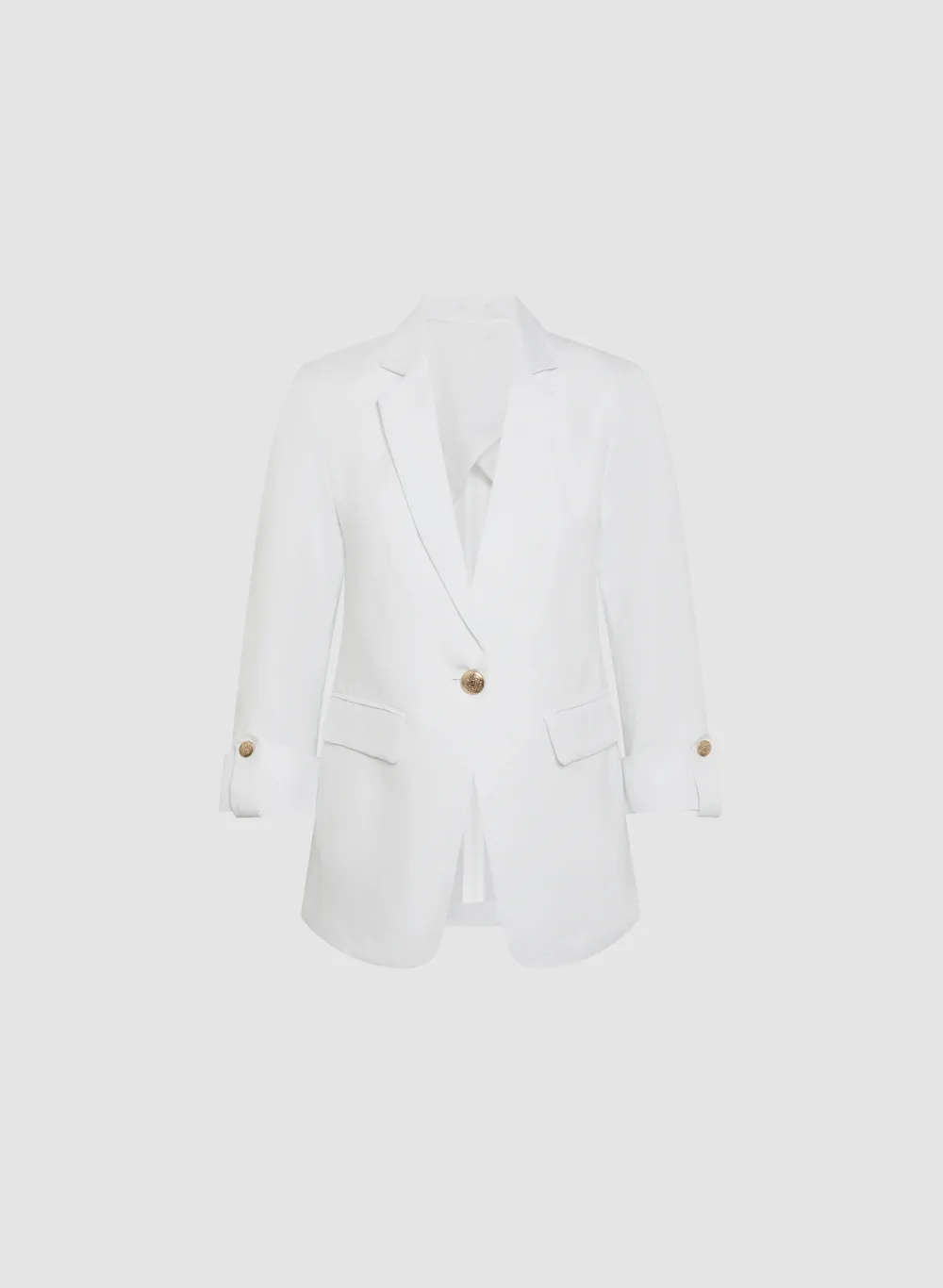 Ivory Linen Blend Blazer