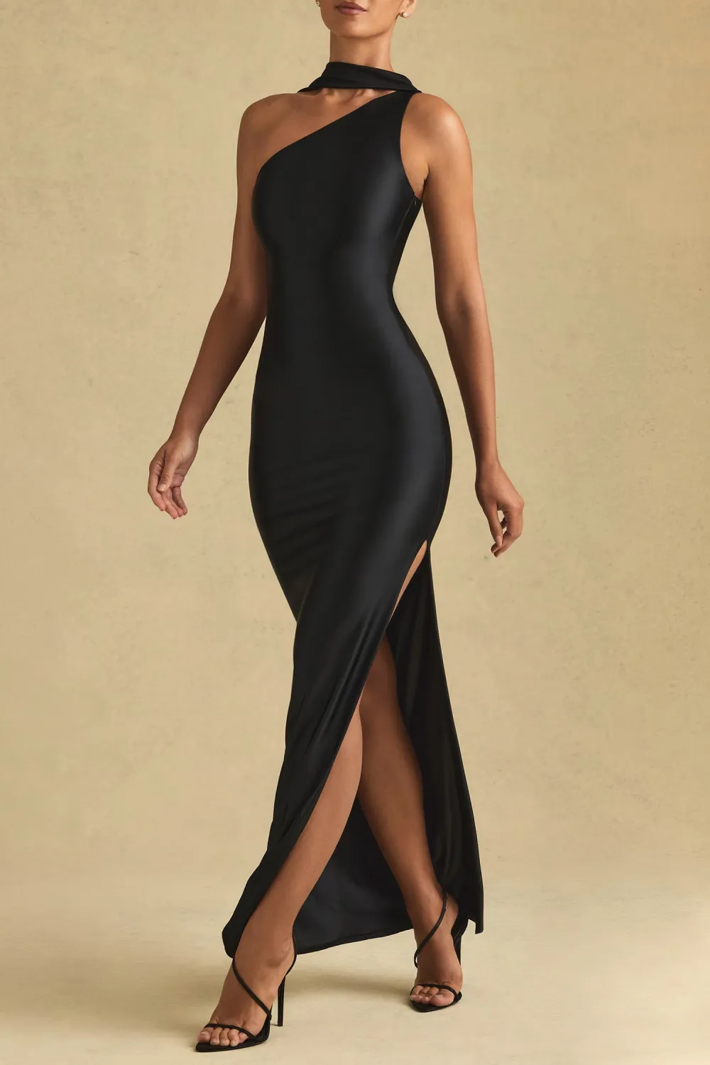Luxurious Satin Long Minimalist Dress