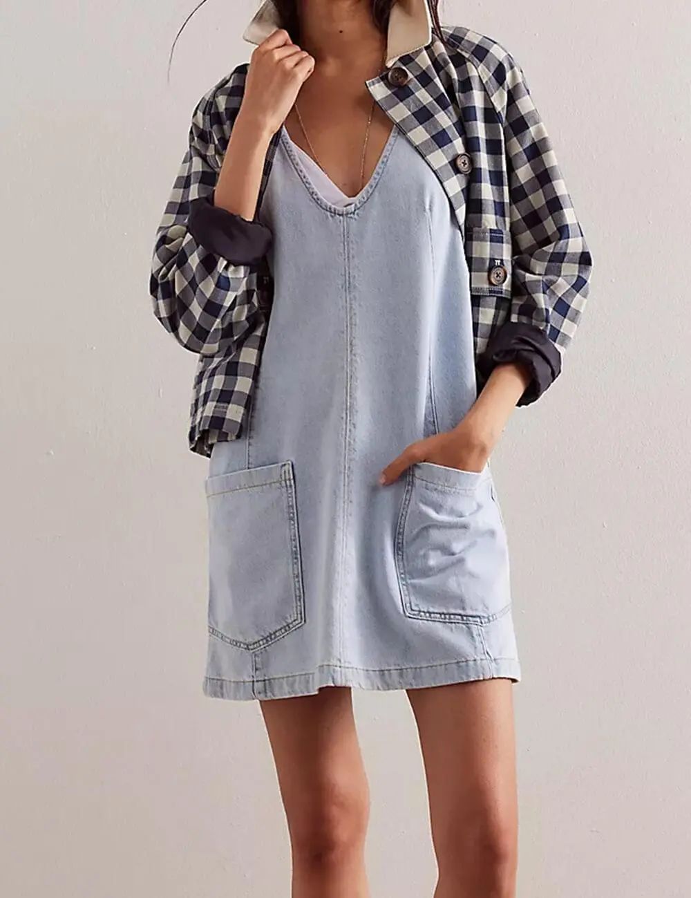 Pocket Denim Mini Dress