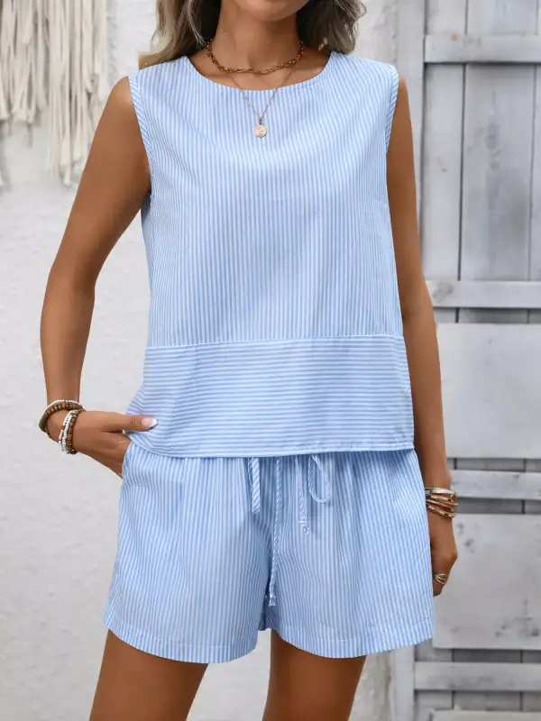 Striped Drawstring Set