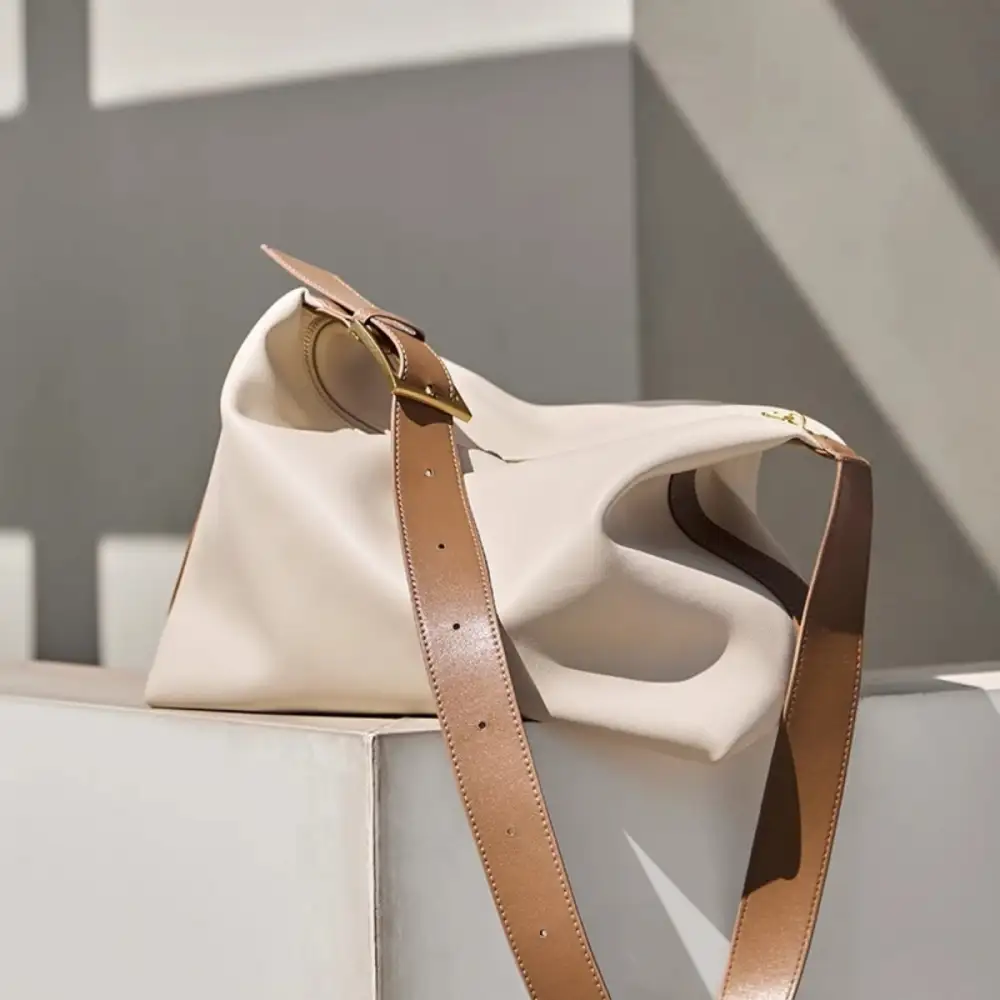Leather Buckle Shoulder Bag