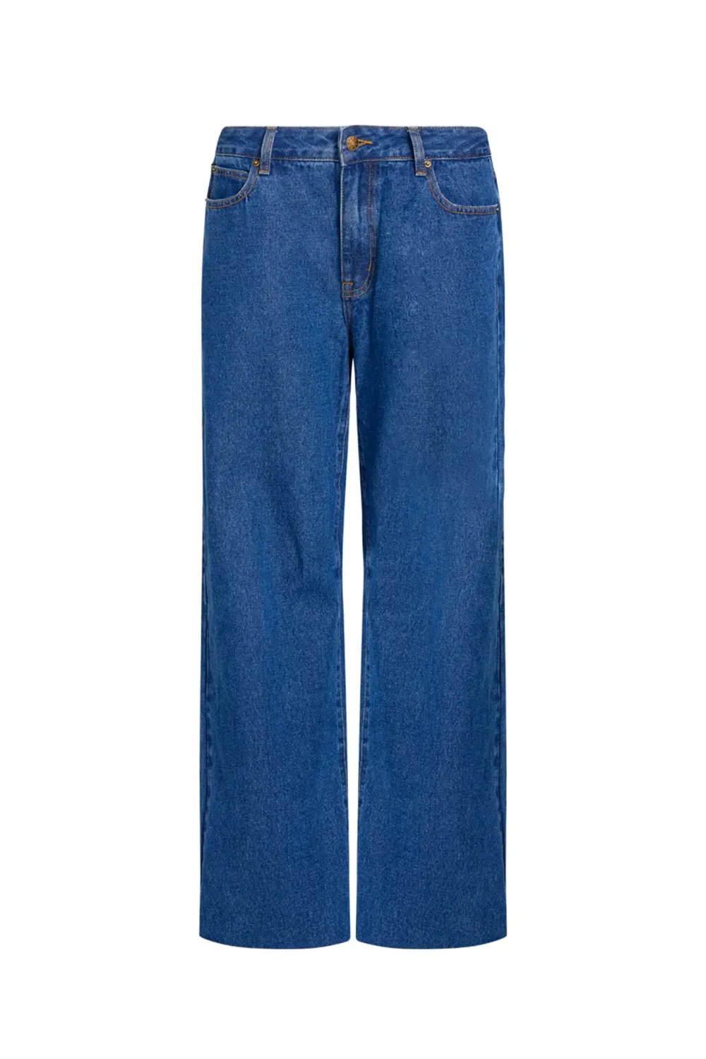 Designer Contrast Low-Rise Loose Jeans