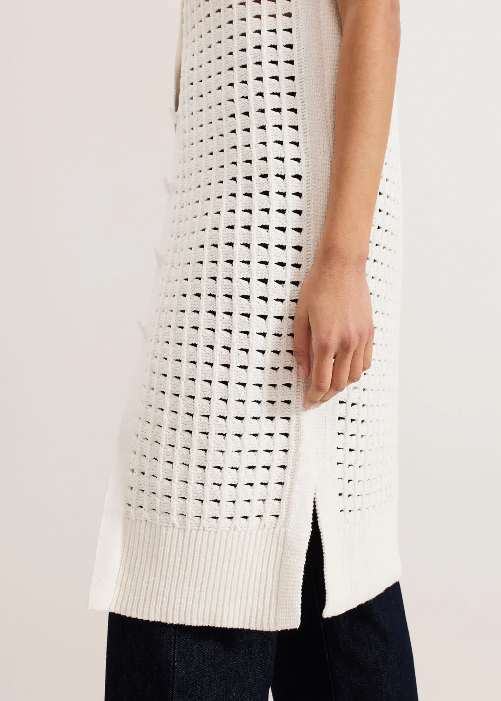 Knitted Open-Work Women's Top