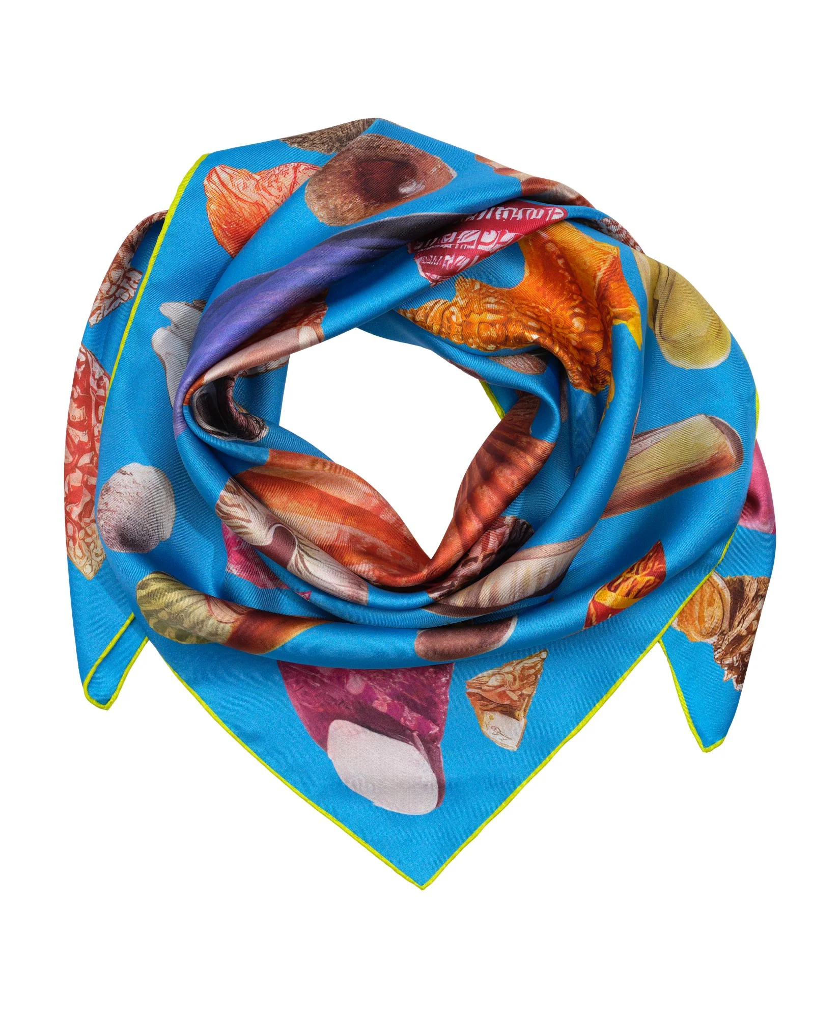 Sea Treasures Casual Style Silk Square Scarf