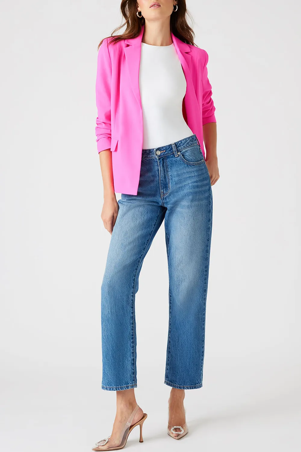 LAPEL BLAZER HOT PINK