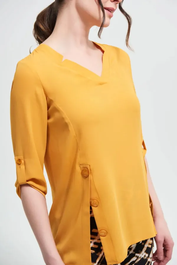 Marigold V - Neck 3/4 - Sleeve Top