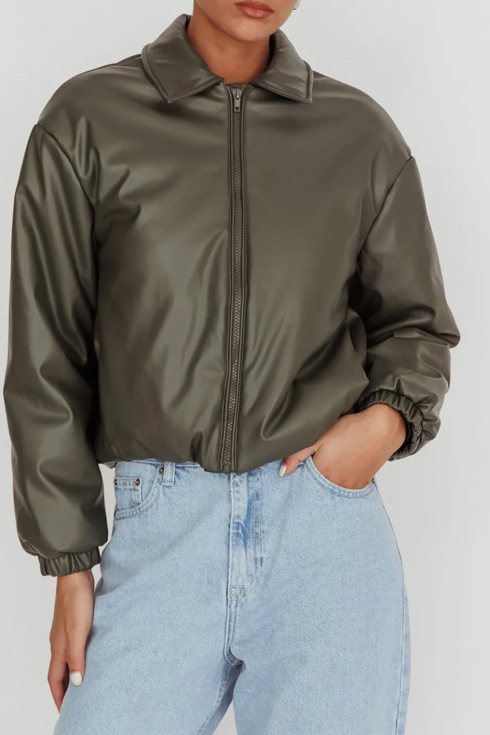 Fashionable And Stylish Women's Solid Color Jacket