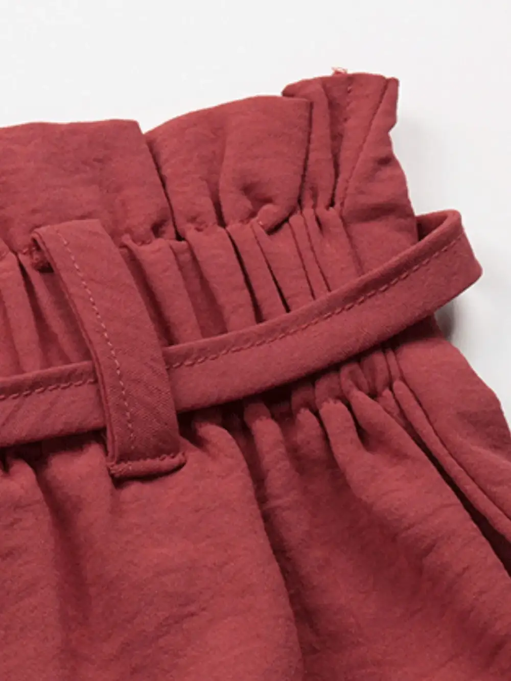 Tied Solid Shorts