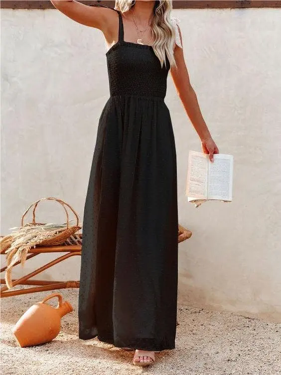 Lace-up Chiffon Dress