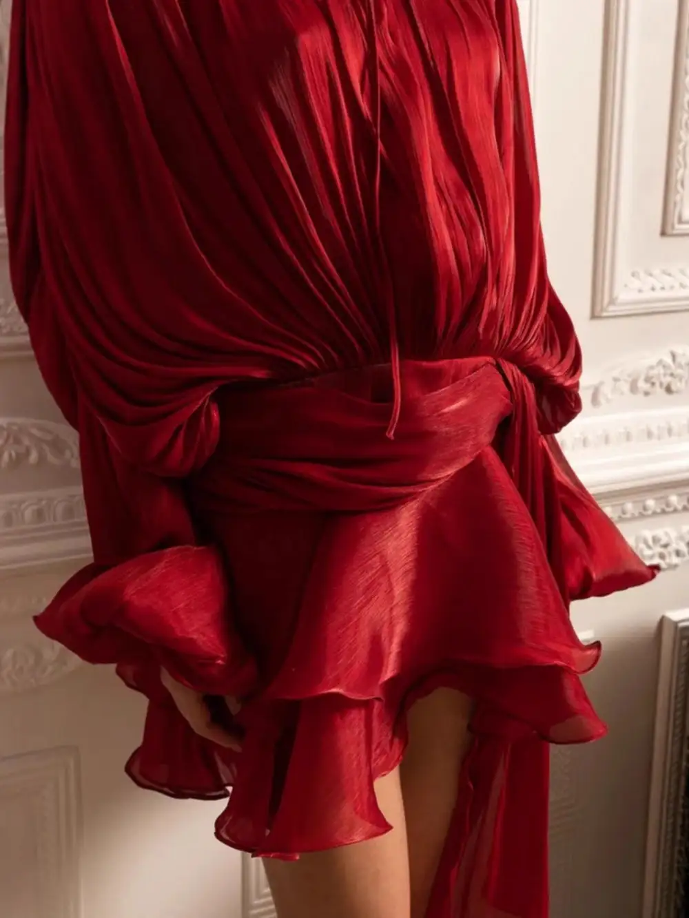 Tie Front Ruched Coordinated Set