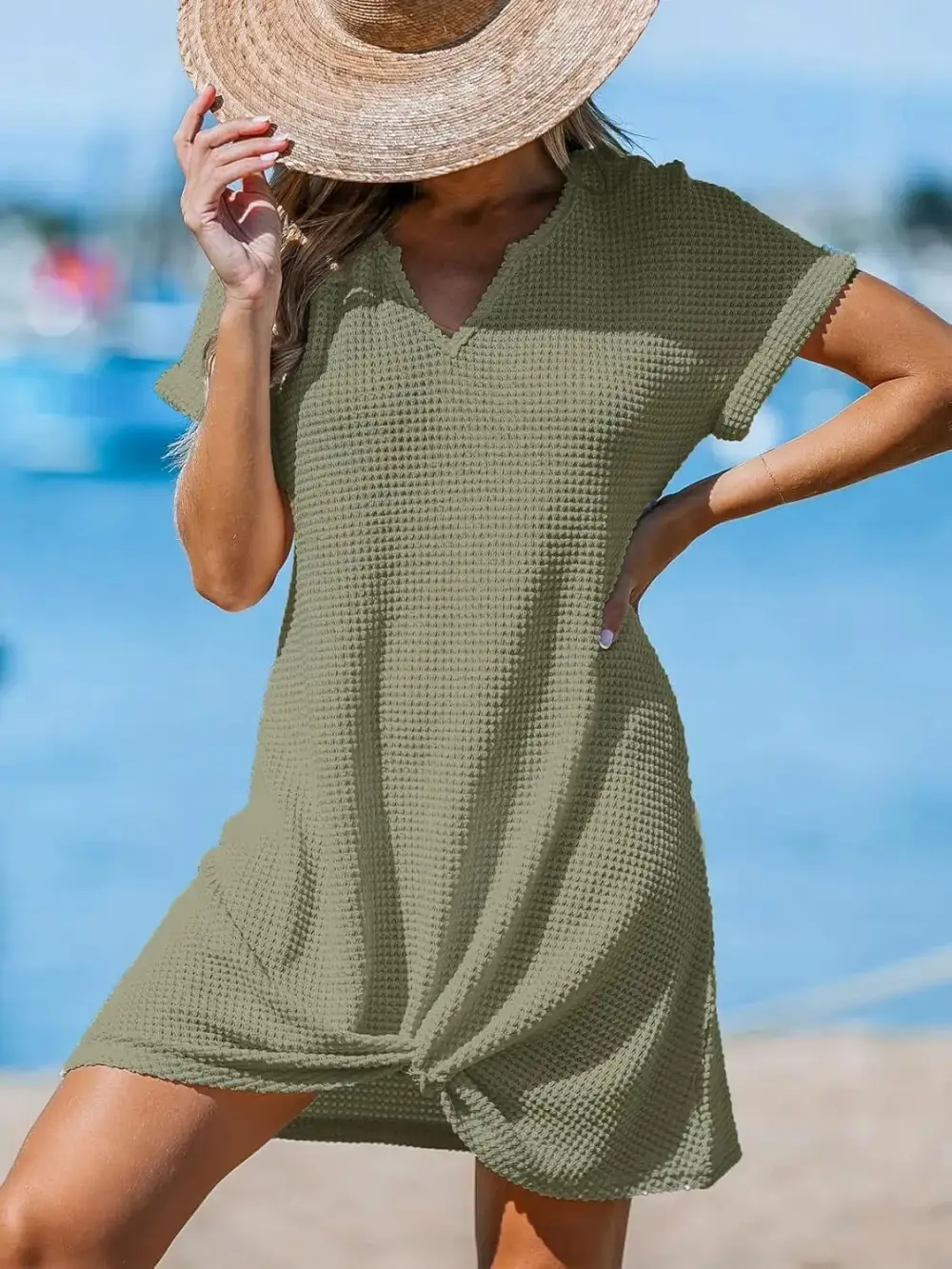 Polished Soft A-Line Midi Dress