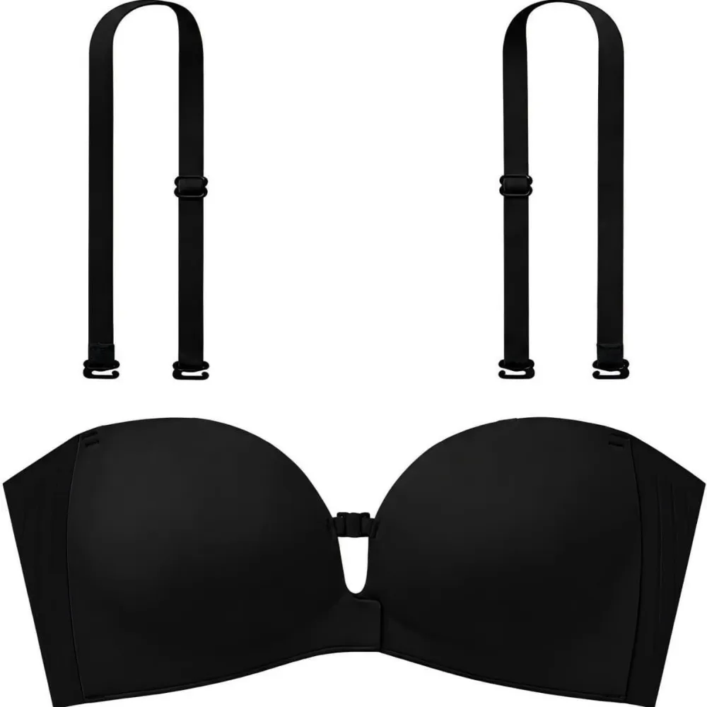 Strapless Front-Close Push-Up Bra