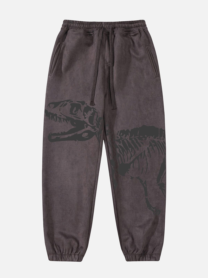 Dinosaur Print Drawstring Sweatpants