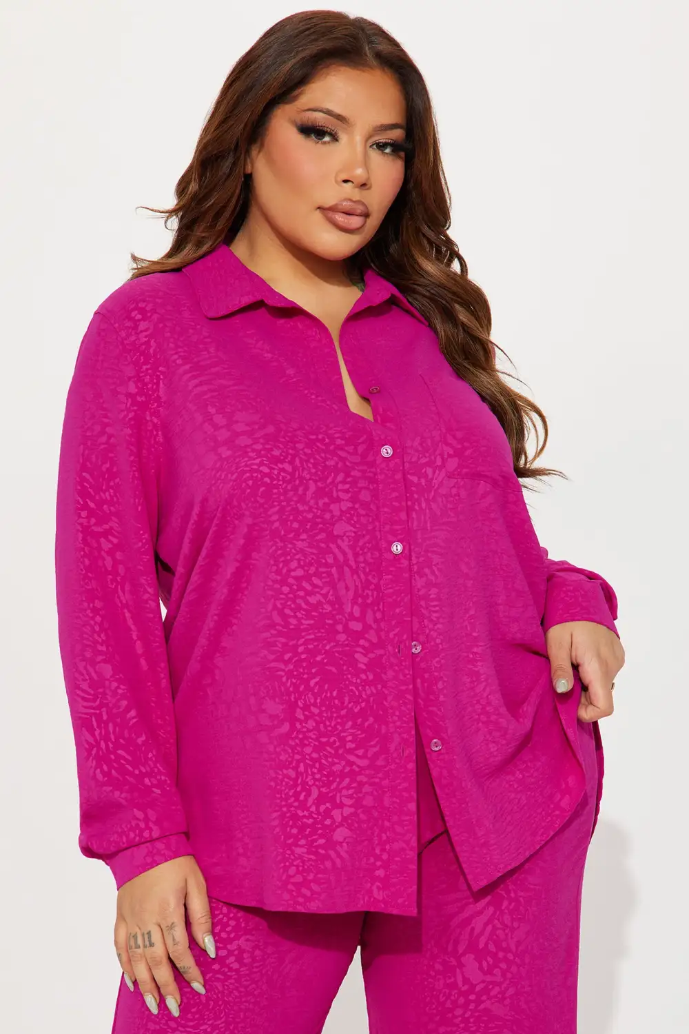 Wild Side Pant Set - Magenta