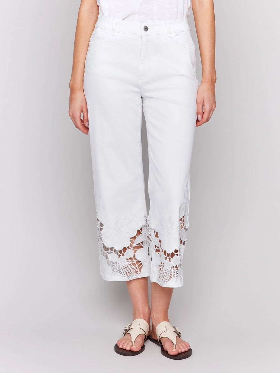 Designer Art Hollow Cotton Jeans