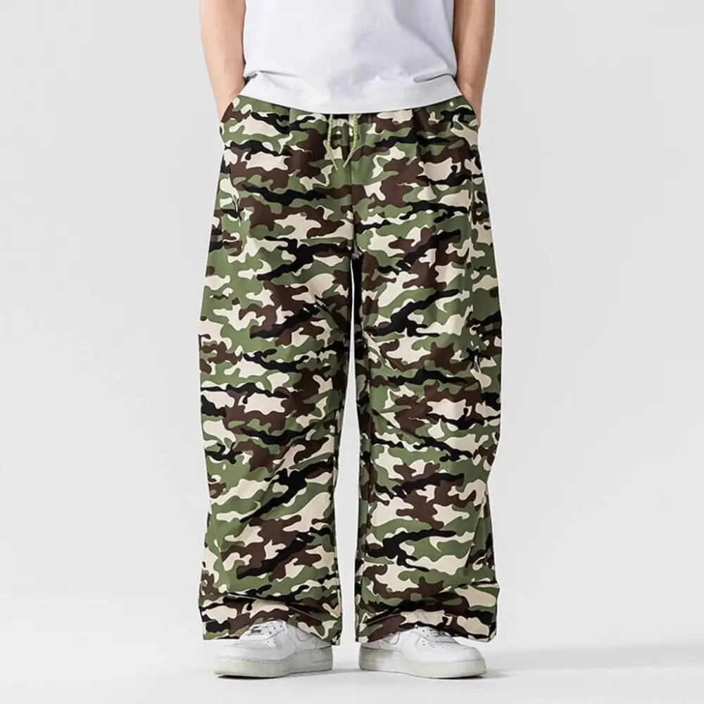 Patterned Wide Leg Pants