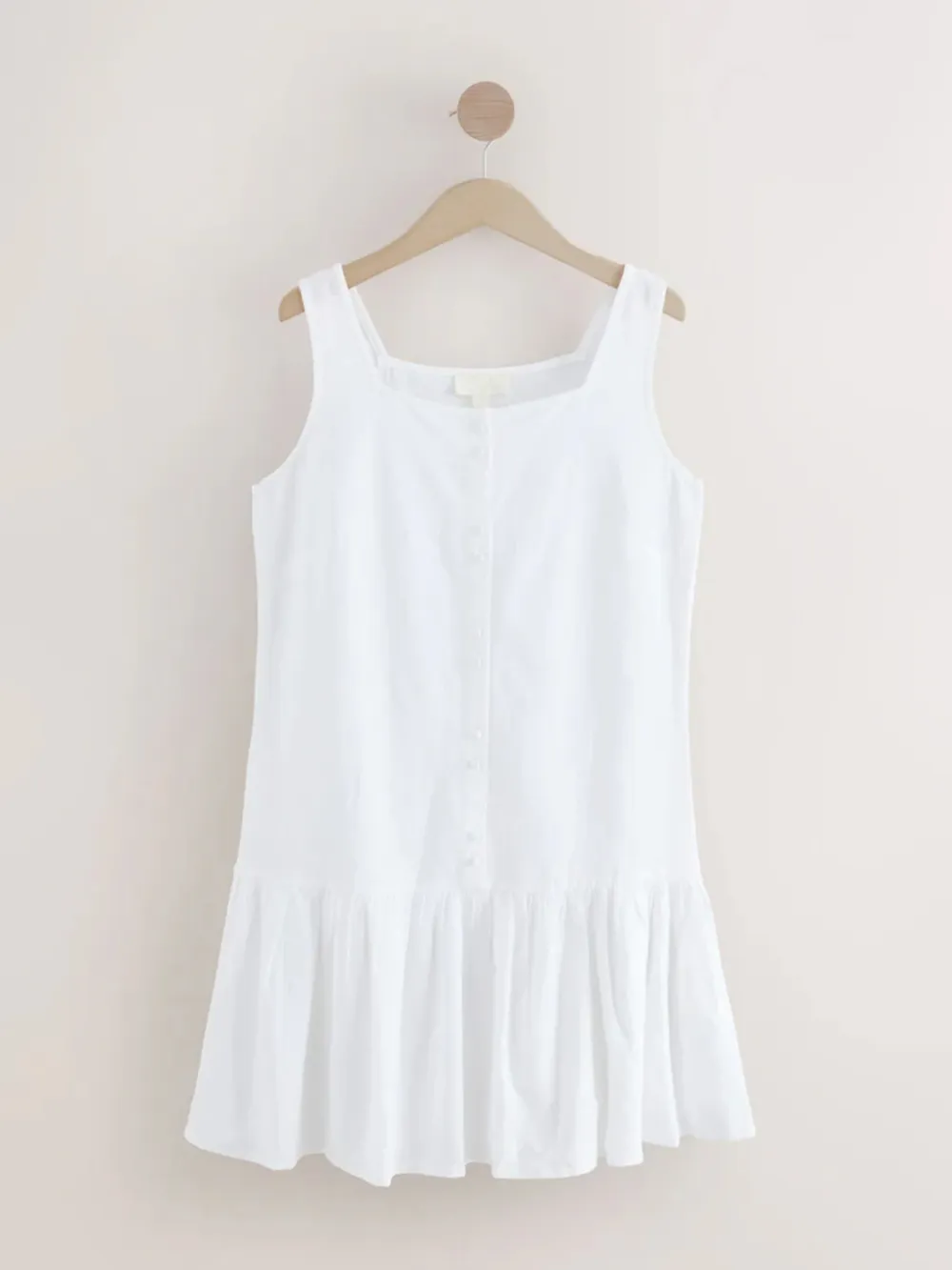 Basic Minimalist Bohemian Style Solid Color Dress