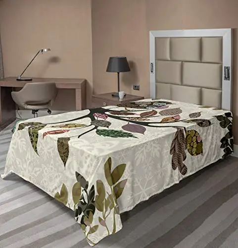 Nature Flat Sheet Soft Comfortable Top Sheet Decorative Bedding 1 Piece