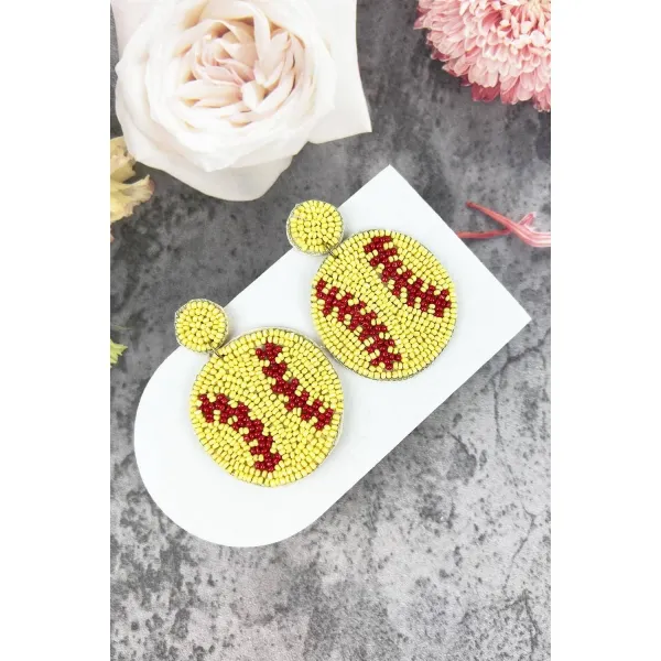 Beaded Ball Post Earrings