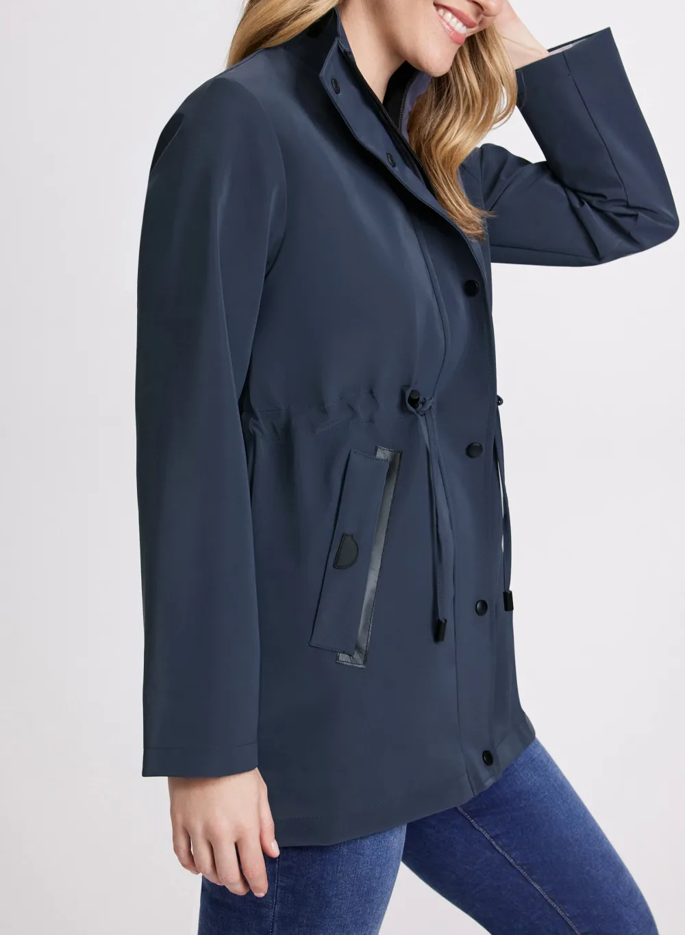 Water-Resistant Hooded Trench Coat