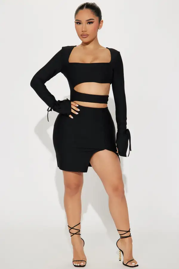 Aurelia Bandage Mini Dress - Black