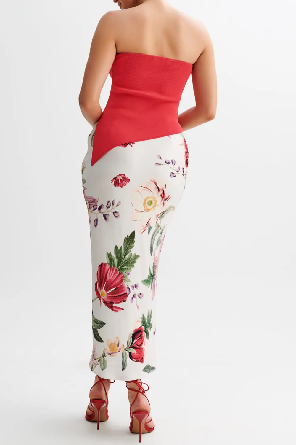 Asymmetrical Strapless Knit Top