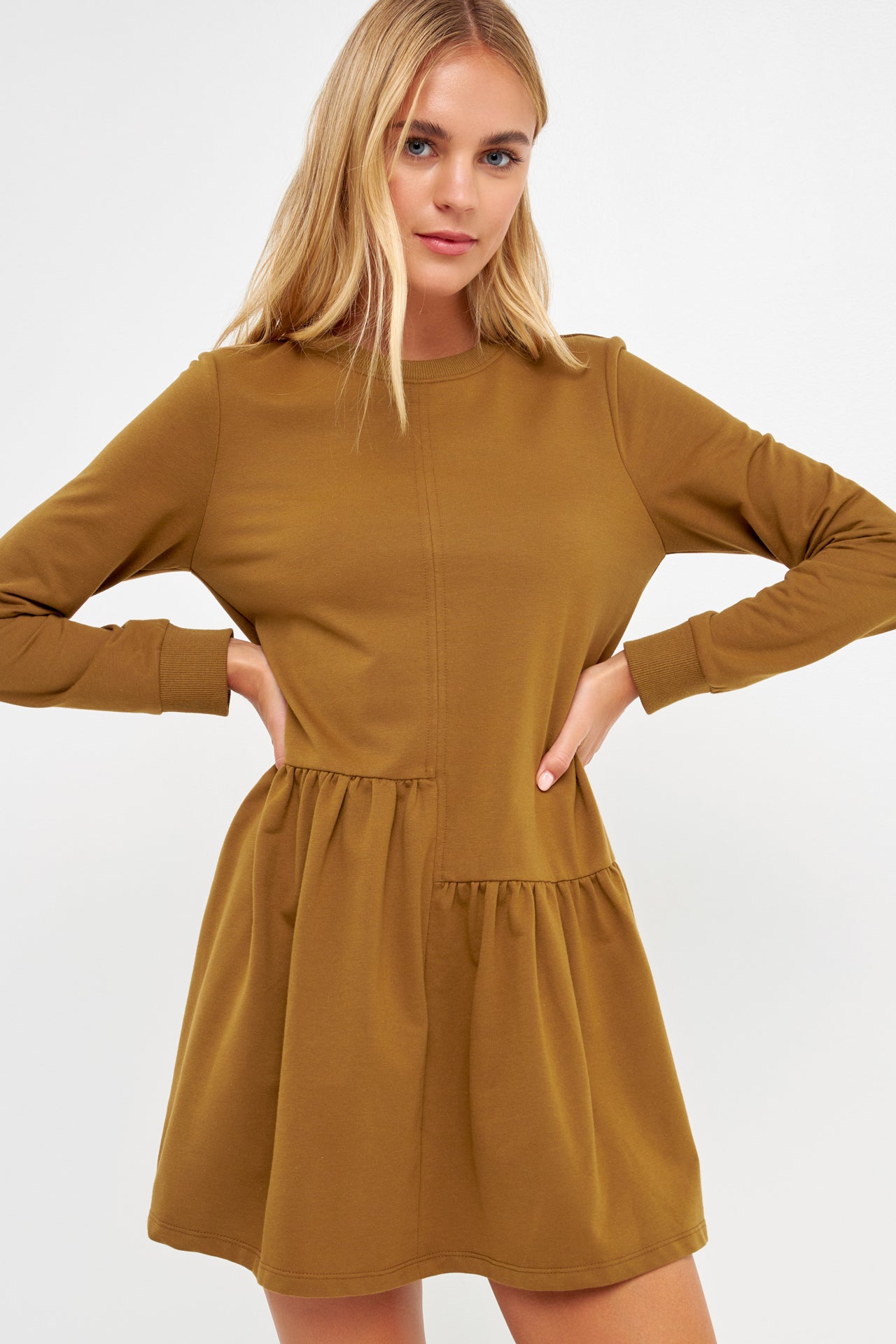 Knit Unbalanced Seam Dress