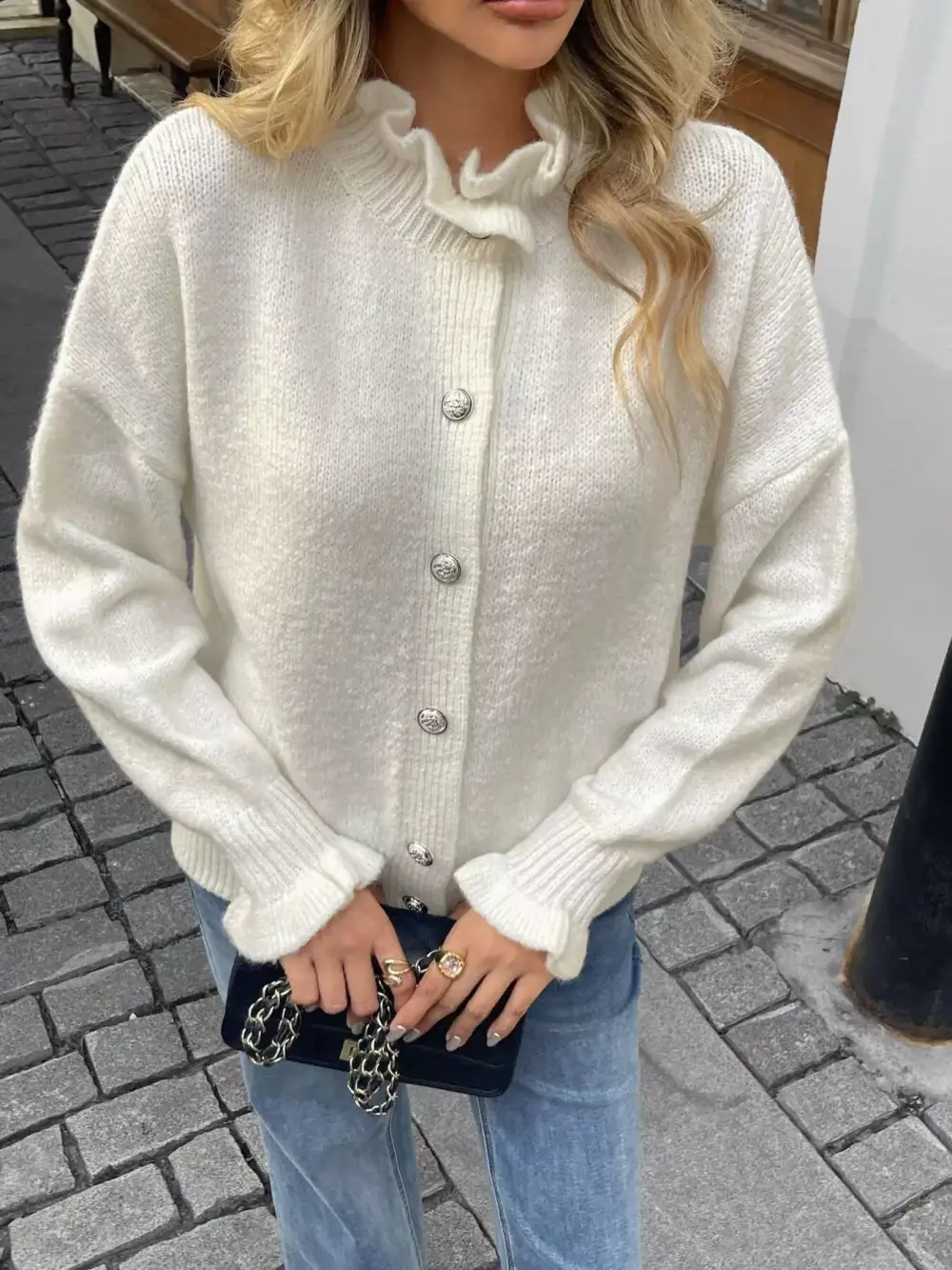 Everyday Button Down Long Sleeve Cardigan