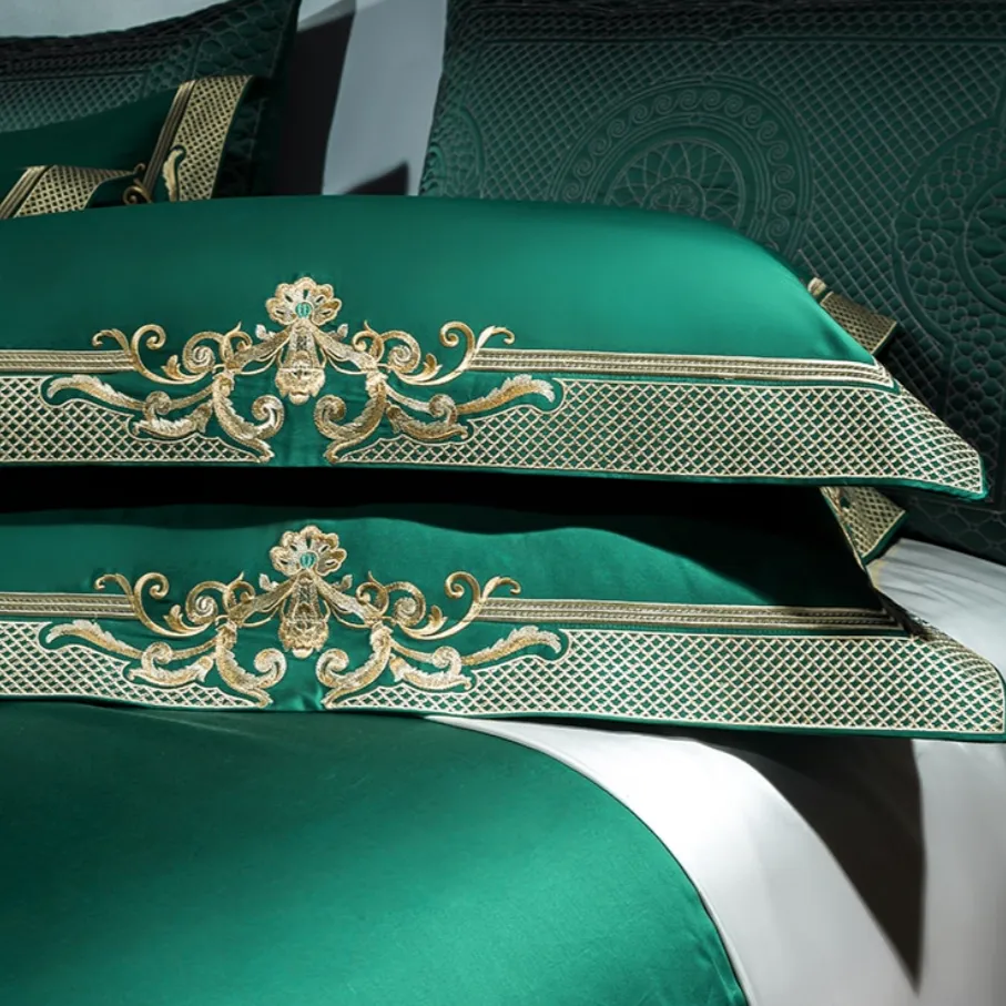 Green Luxury Egyptian Cotton Duvet Cover Set