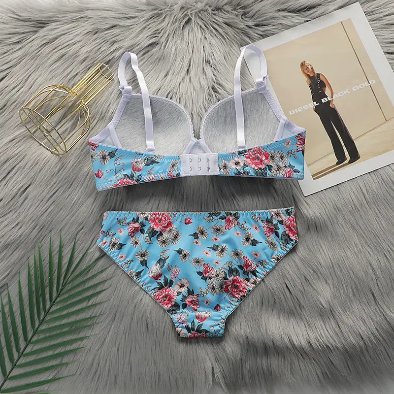 Lace Floral Lace Bra Set