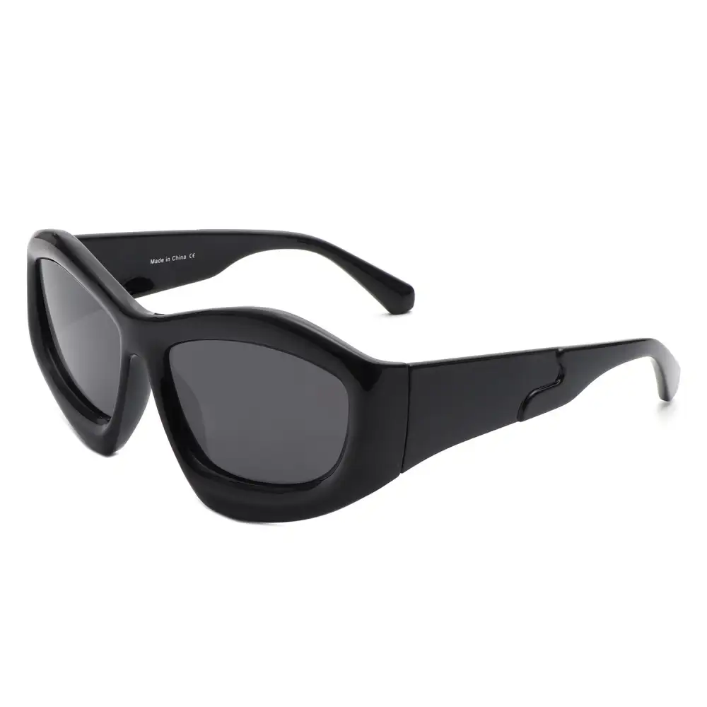 Rhinestone Square Geometric Frame Sunglasses