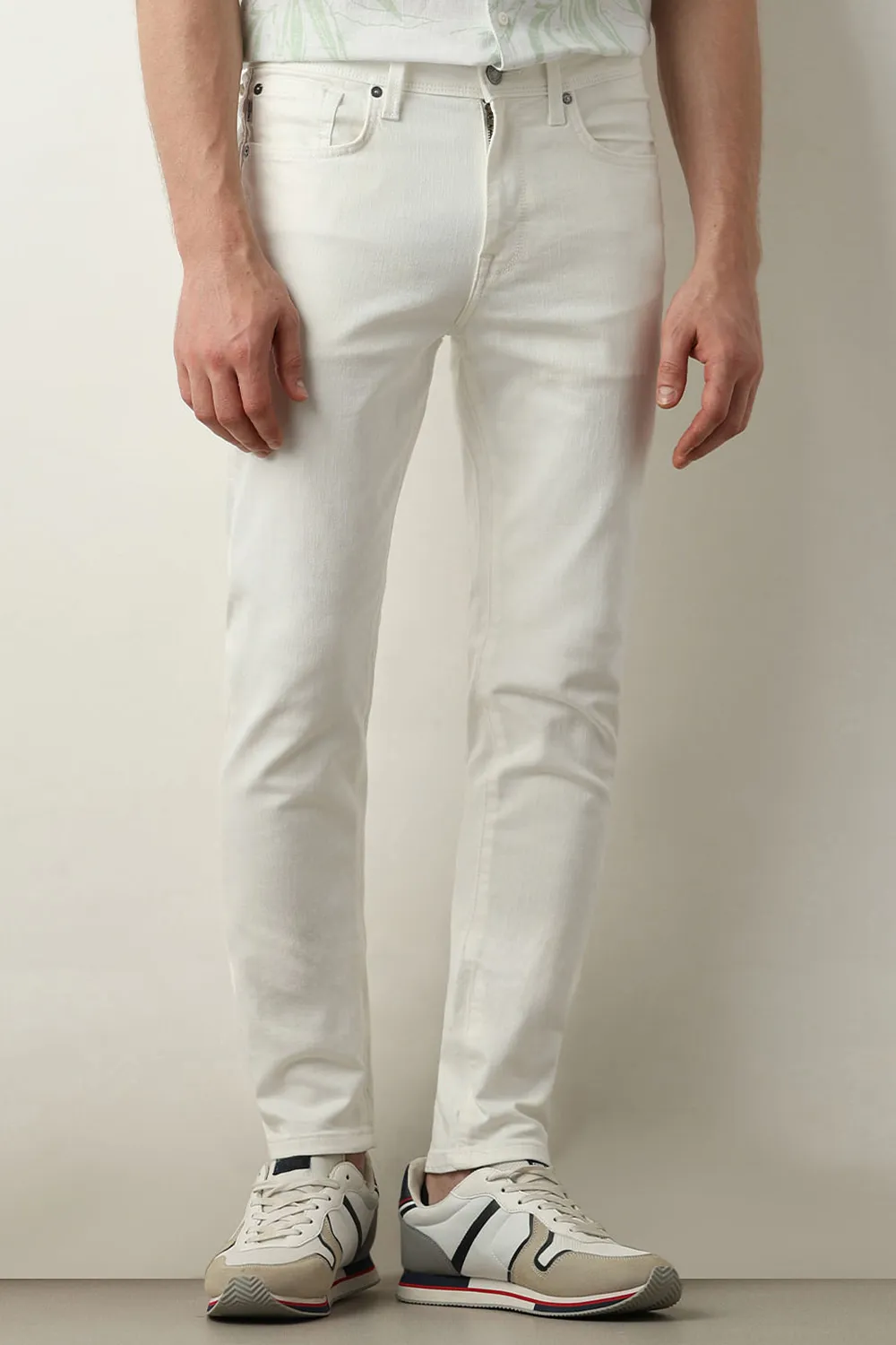 White Slim Fit Jeans