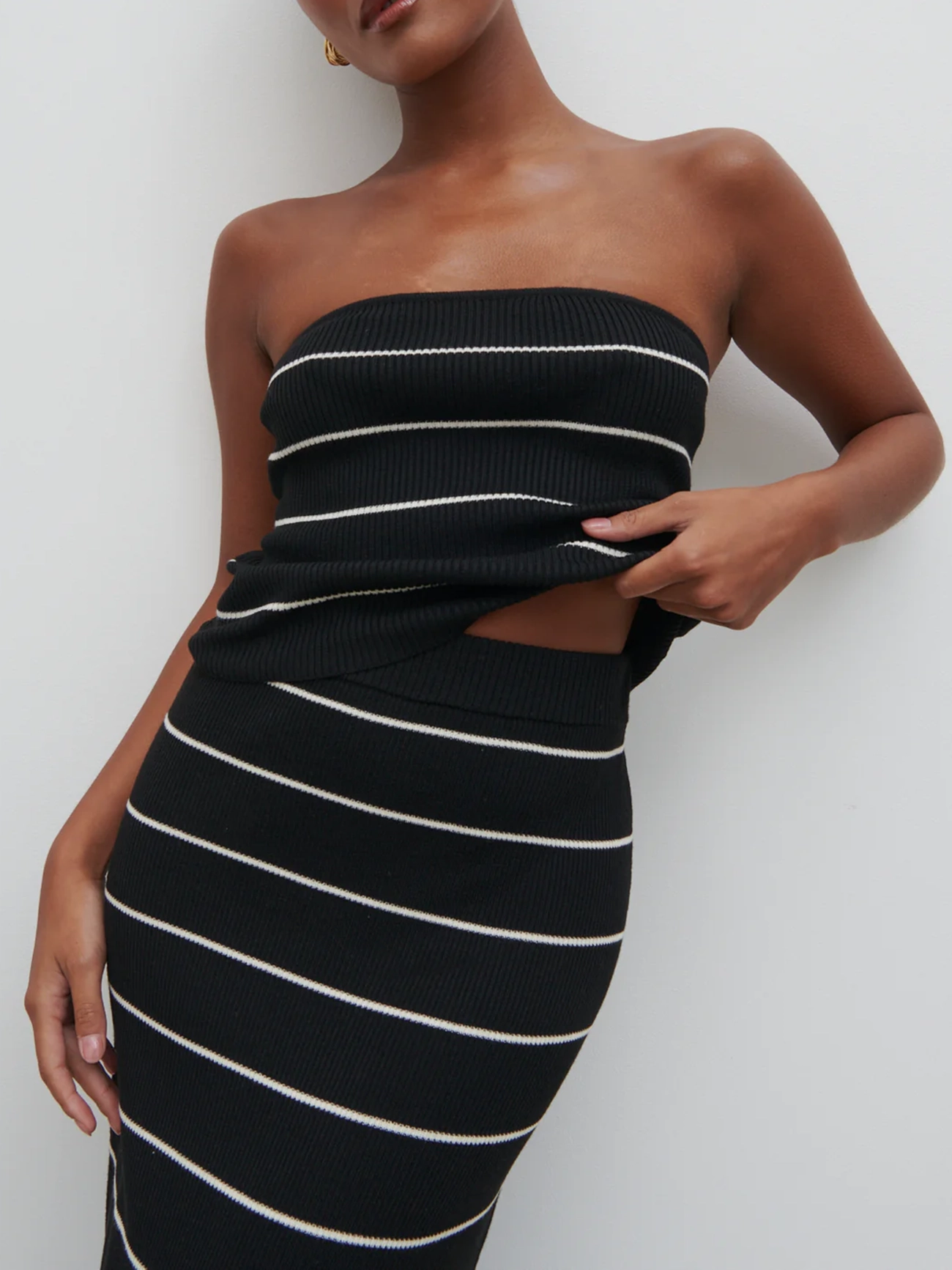 Stripe Knit Skirt