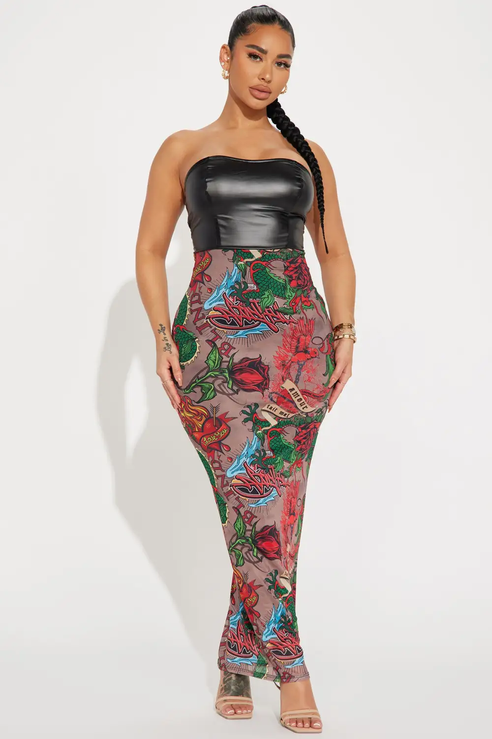 My Love Maxi Dress - Brown/combo