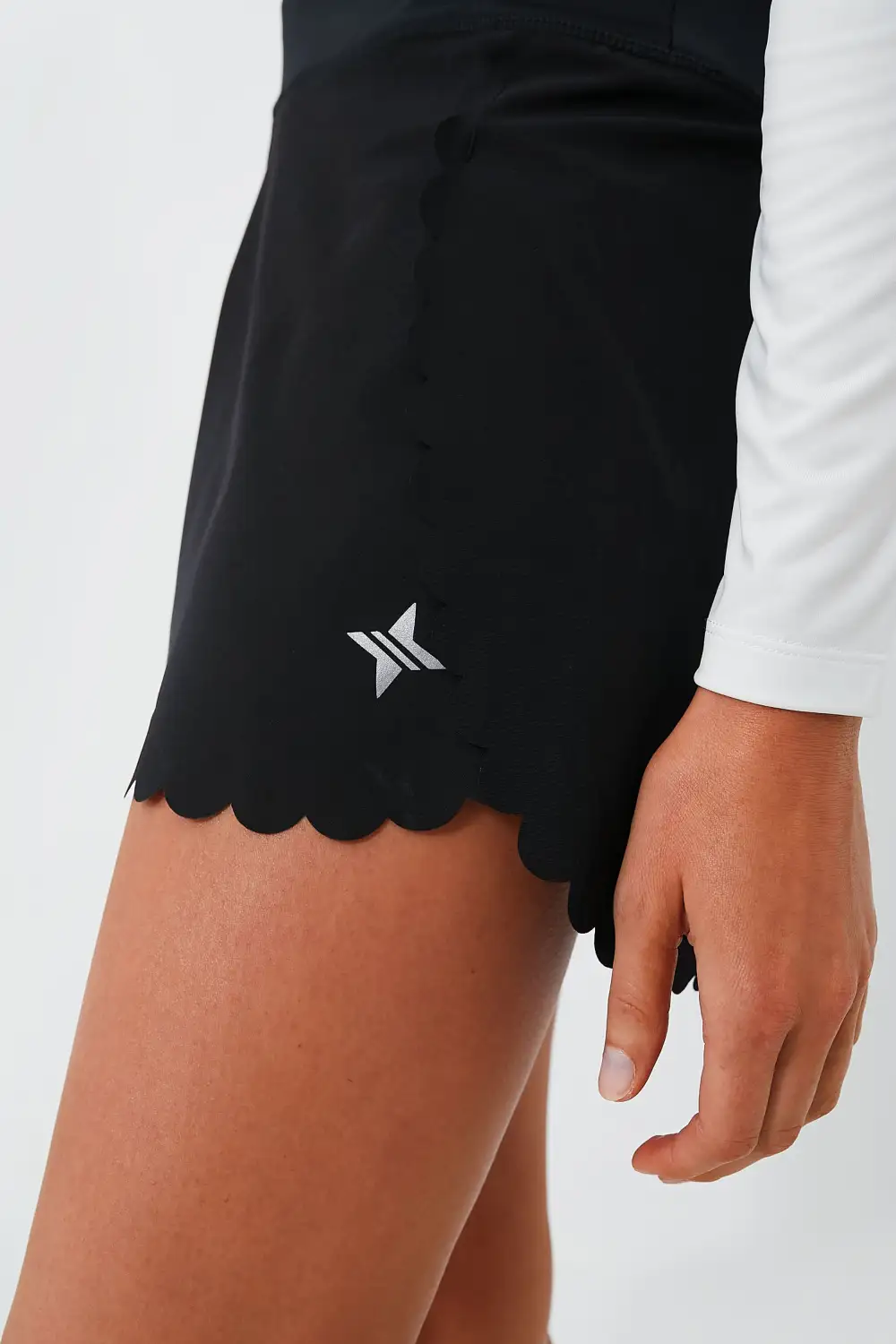 Black Scallop Marisa Tennis Short