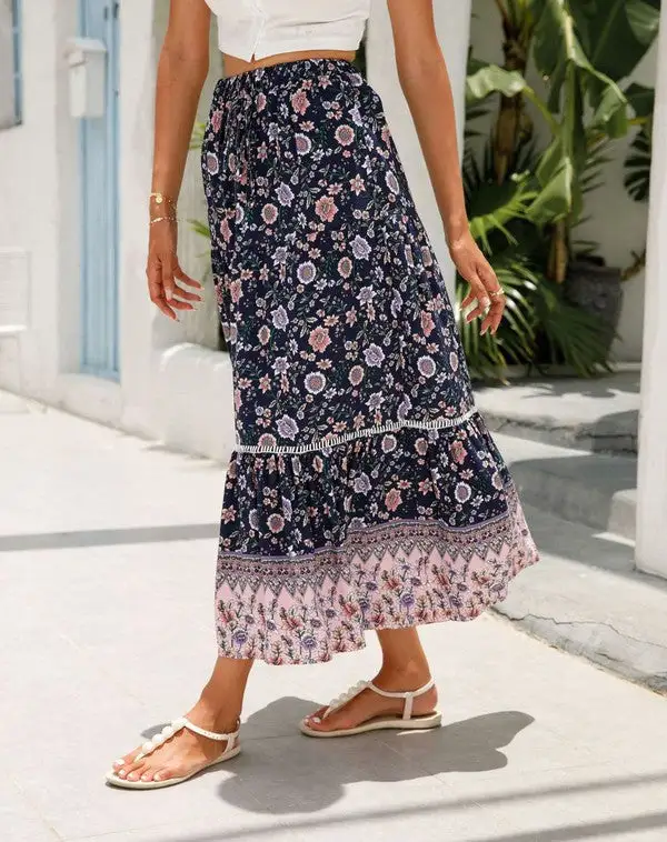Floral Midi Casual So Skirt