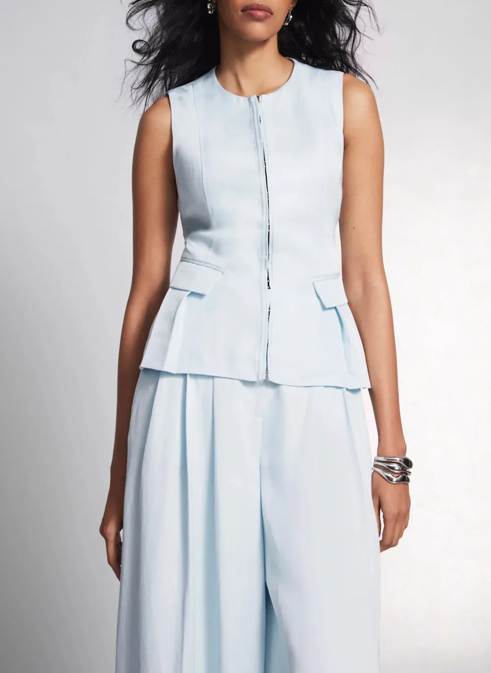 Casual StyleCrew Neck Waistcoat