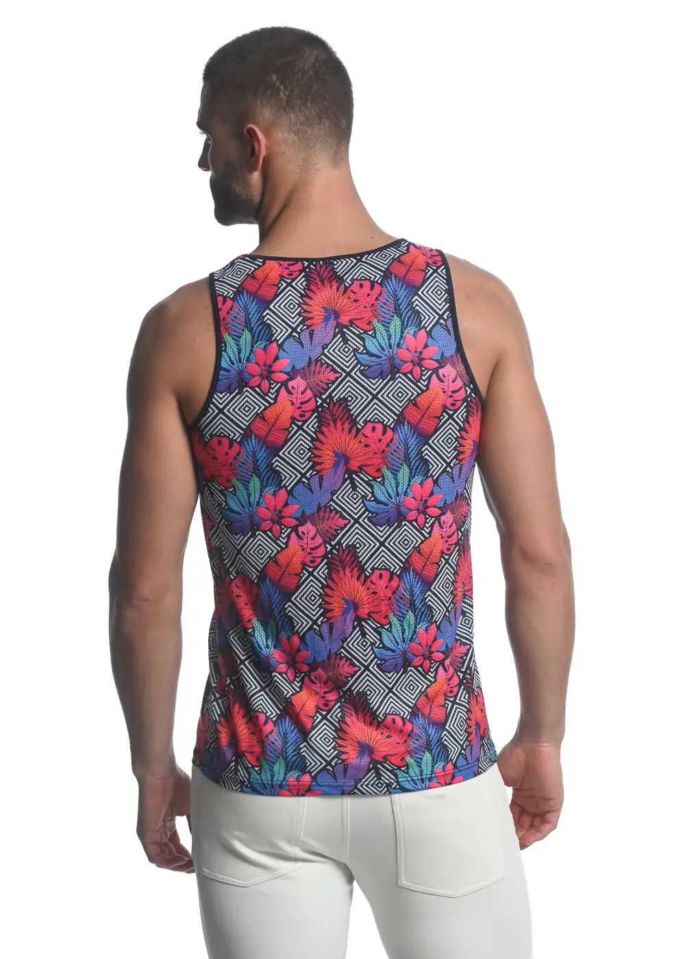 Soft Printed Mesh Tank Top