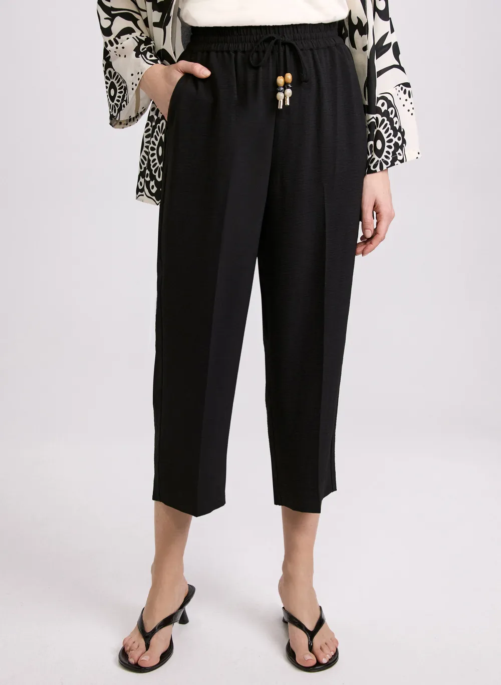 Drawstring Straight-Leg Pants