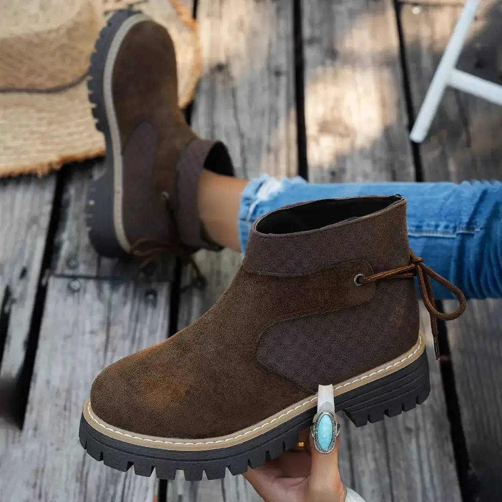 Refined Block Heel Ankle Boots