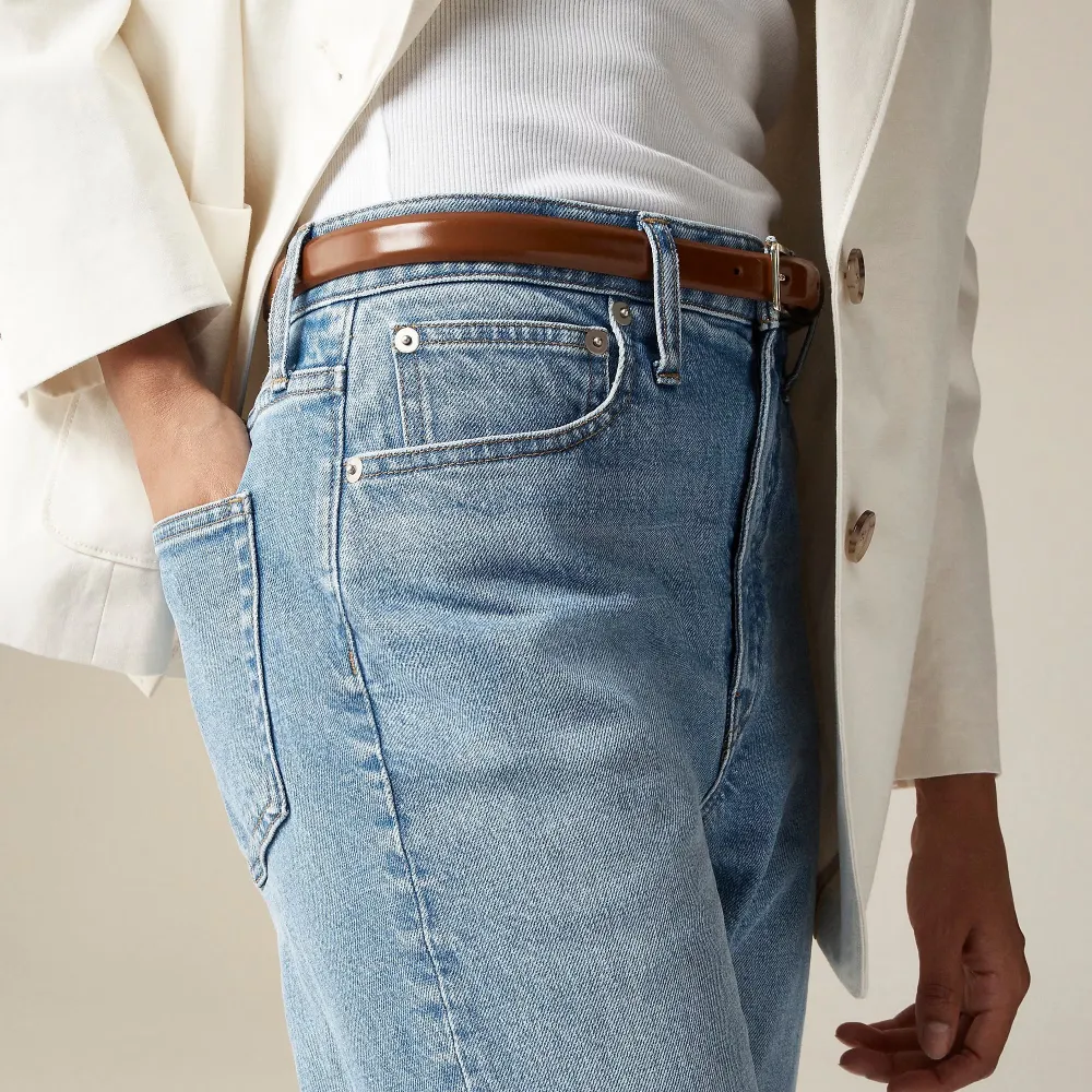 High-Rise Basic Straight Jeans