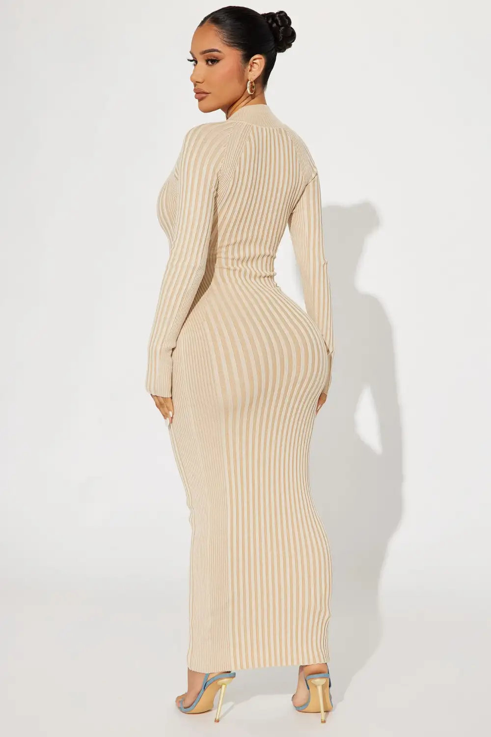 Keeping You Warm Sweater Maxi Dress - Cream