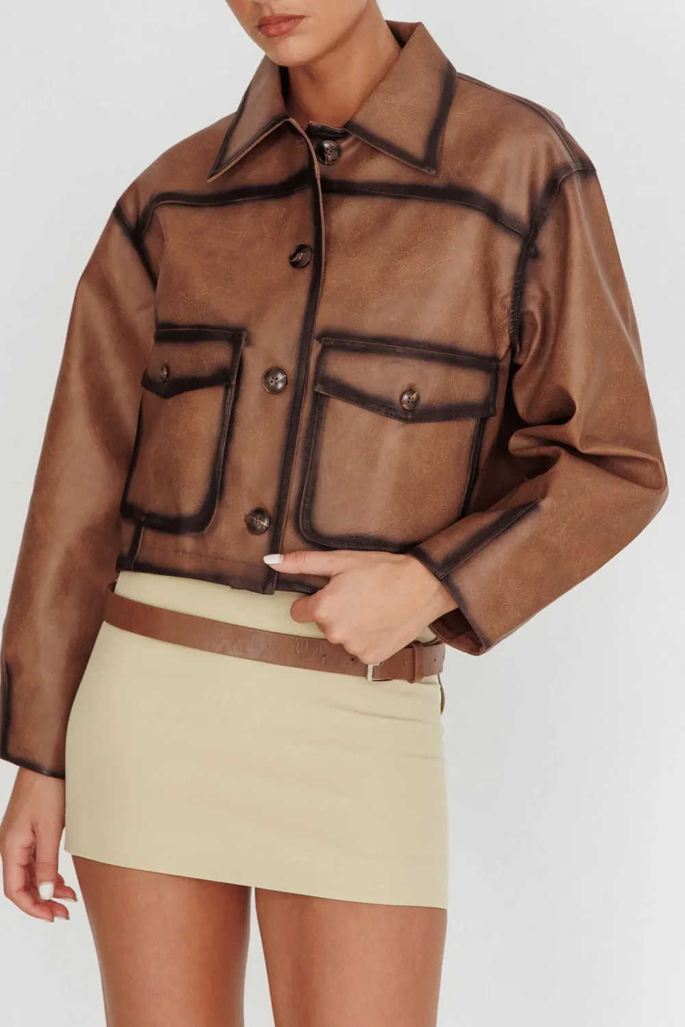 Fashionable Rock Style Leather Jacket For Women
